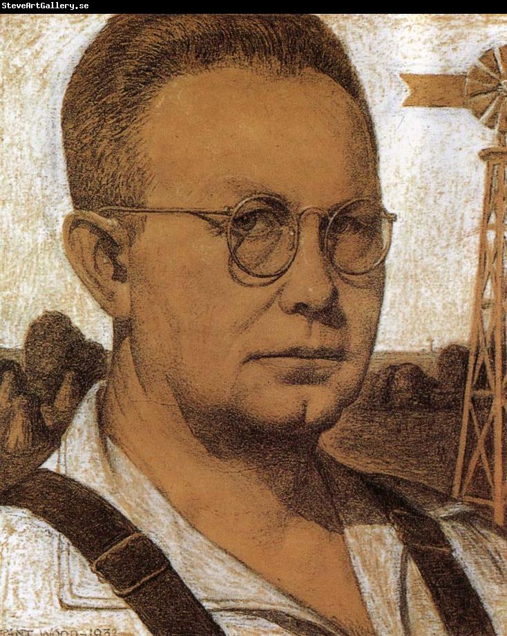 Grant Wood The Study of Self-Portrait